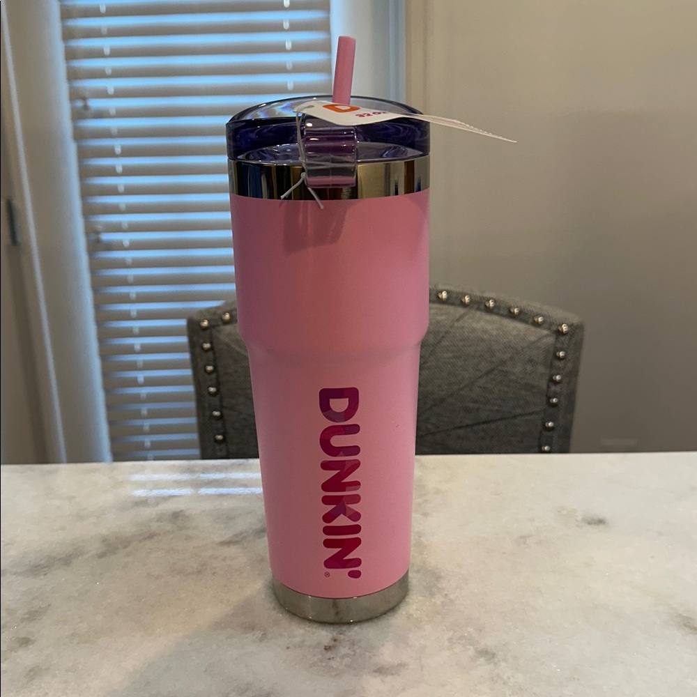 “DUNKIN" 2025 32oz Insulated Stainless Steel Tumbler - Hot Pink - NWT